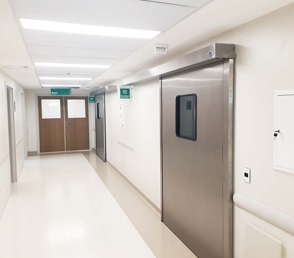 Portas automáticas para centros cirúrgicos