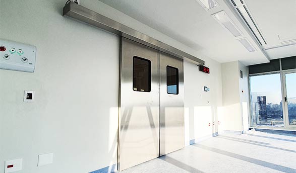 Porta automática para centros cirúrgicos