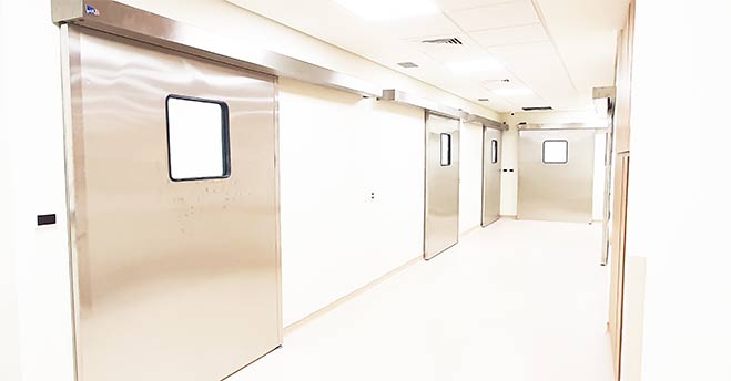 Porta automática para centros cirúrgicos